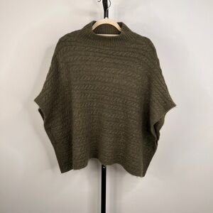 beachlunchlounge Khaki Women's Poncho Sweater